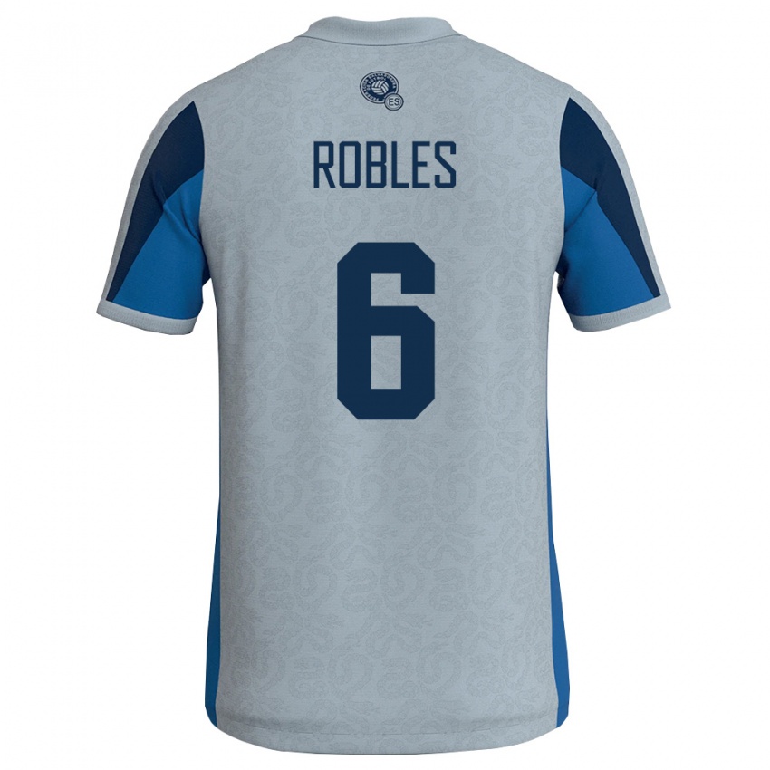 ילדים אל סלוודור Joseph Robles #6 לבן כחול שמיים הרחק ג'רזי 26-28 חולצה קצרה