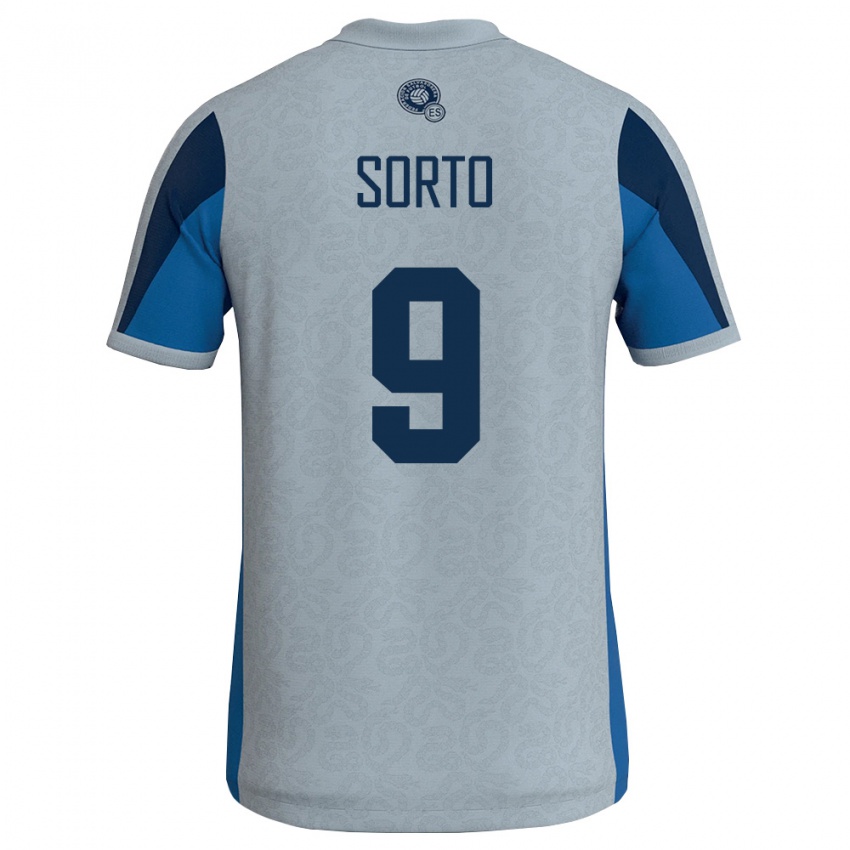 ילדים אל סלוודור Andrew Sorto #9 לבן כחול שמיים הרחק ג'רזי 26-28 חולצה קצרה