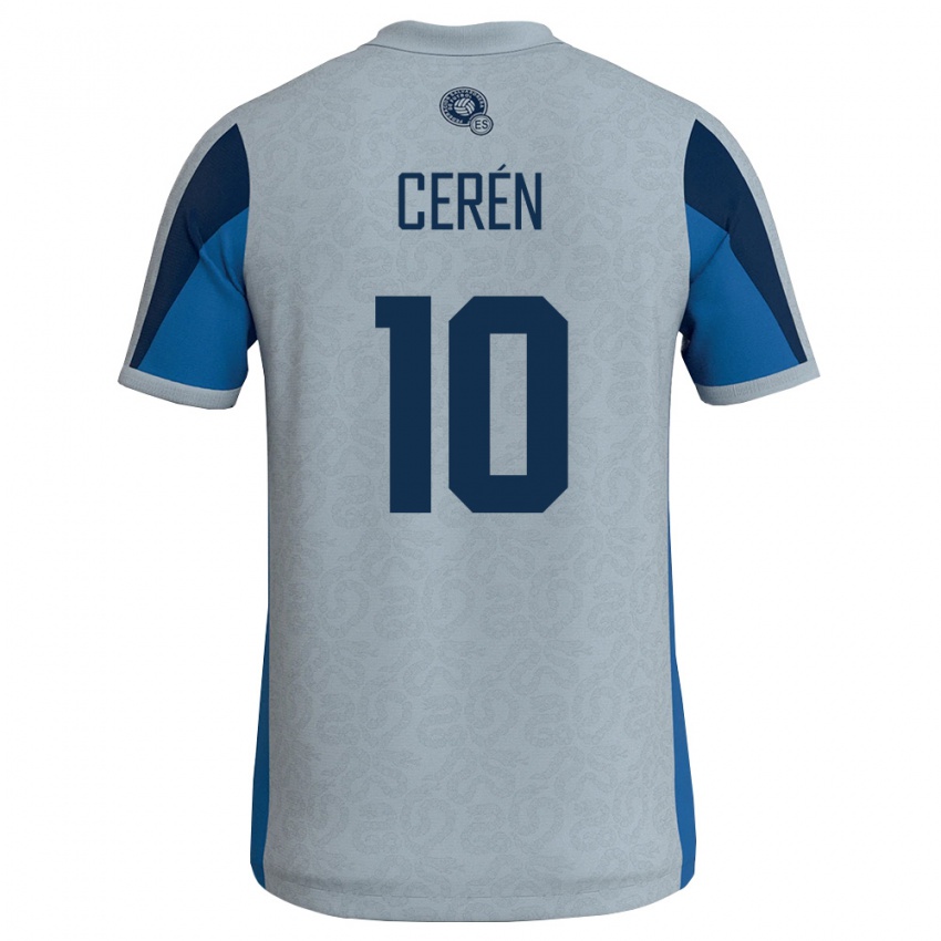 ילדים אל סלוודור ברנדה סרן #10 לבן כחול שמיים הרחק ג'רזי 26-28 חולצה קצרה