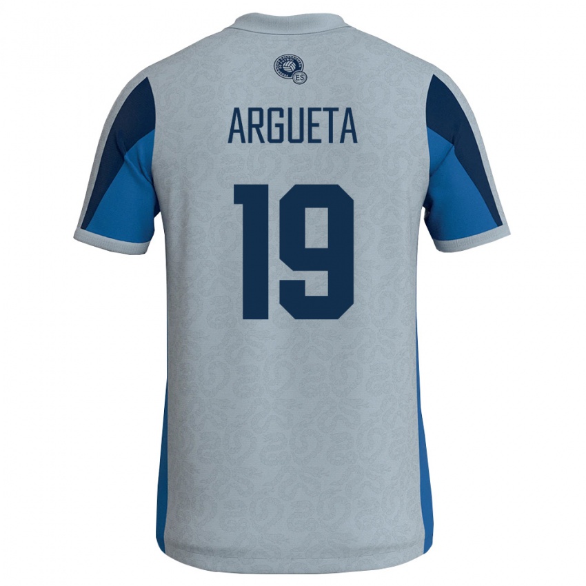 ילדים אל סלוודור כריסטופר ארגוטה #19 לבן כחול שמיים הרחק ג'רזי 26-28 חולצה קצרה