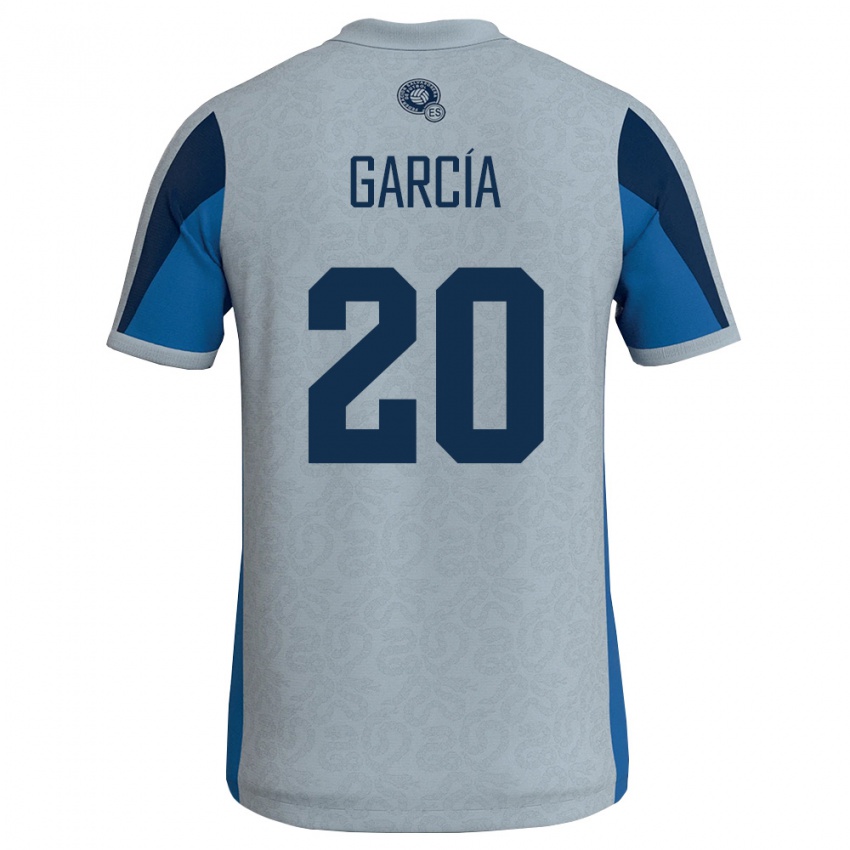 ילדים אל סלוודור Kevin García #20 לבן כחול שמיים הרחק ג'רזי 26-28 חולצה קצרה