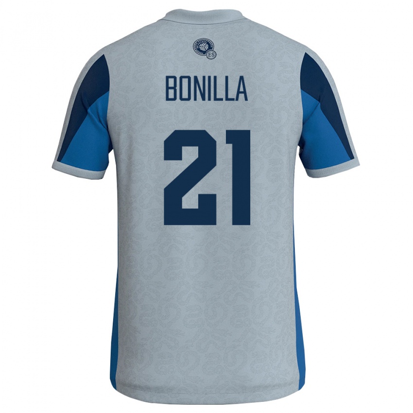 ילדים אל סלוודור אלמר בונילה #21 לבן כחול שמיים הרחק ג'רזי 26-28 חולצה קצרה