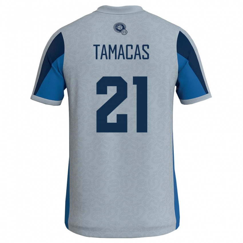 ילדים אל סלוודור בריאן טמקאס #21 לבן כחול שמיים הרחק ג'רזי 26-28 חולצה קצרה