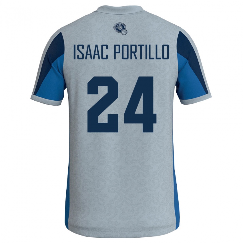 ילדים אל סלוודור חוסה איזק פורטייו מולינה #24 לבן כחול שמיים הרחק ג'רזי 26-28 חולצה קצרה