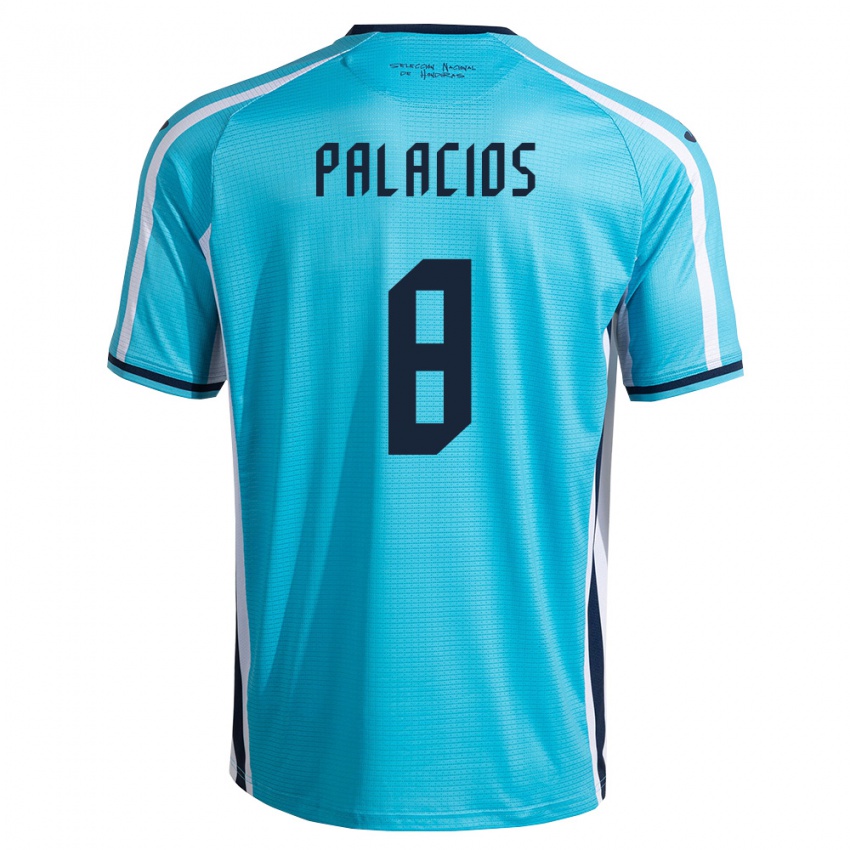 ילדים הונדורס Joshua Palacios #8 כחול שמיים כהה הרחק ג'רזי 26-28 חולצה קצרה