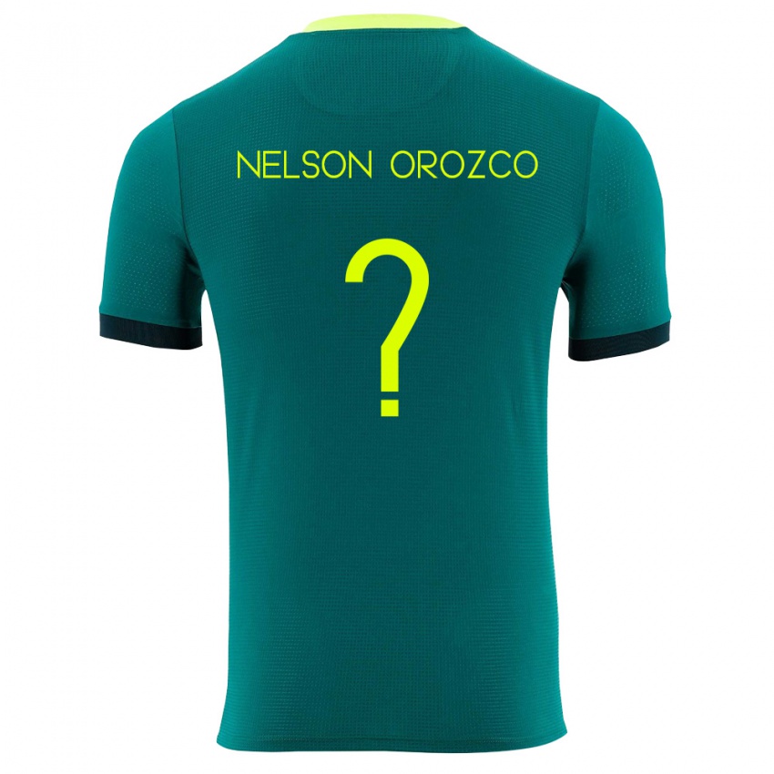 גברים בוליביה חורחה נלסון אורוסקו קירוגה #0 ירוק צהוב שחור ג'רזי ביתית 26-28 חולצה קצרה