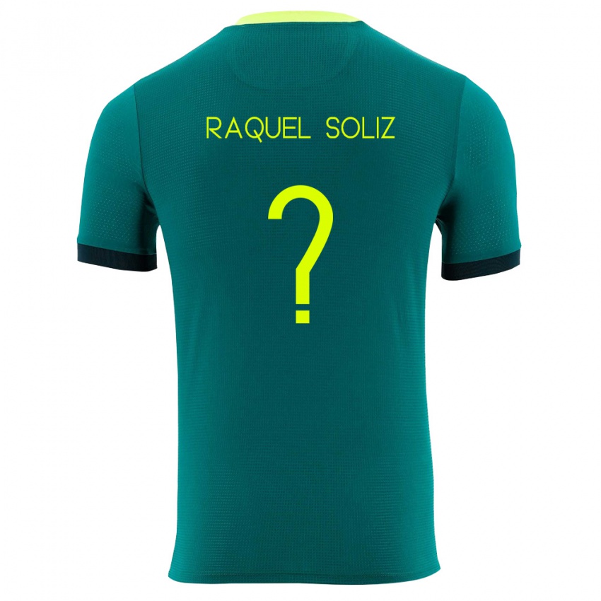 גברים בוליביה Ruth Raquel Soliz #0 ירוק צהוב שחור ג'רזי ביתית 26-28 חולצה קצרה