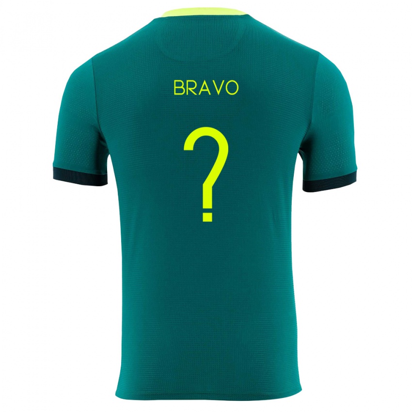 גברים בוליביה Lucerito Bravo #0 ירוק צהוב שחור ג'רזי ביתית 26-28 חולצה קצרה