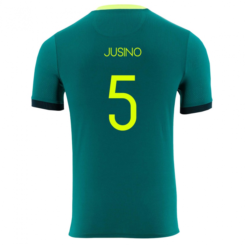 גברים בוליביה אדריאן ג׳וסינו #5 ירוק צהוב שחור ג'רזי ביתית 26-28 חולצה קצרה