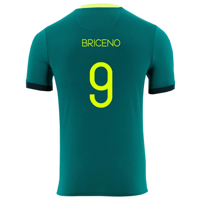 גברים בוליביה José Briceño #9 ירוק צהוב שחור ג'רזי ביתית 26-28 חולצה קצרה