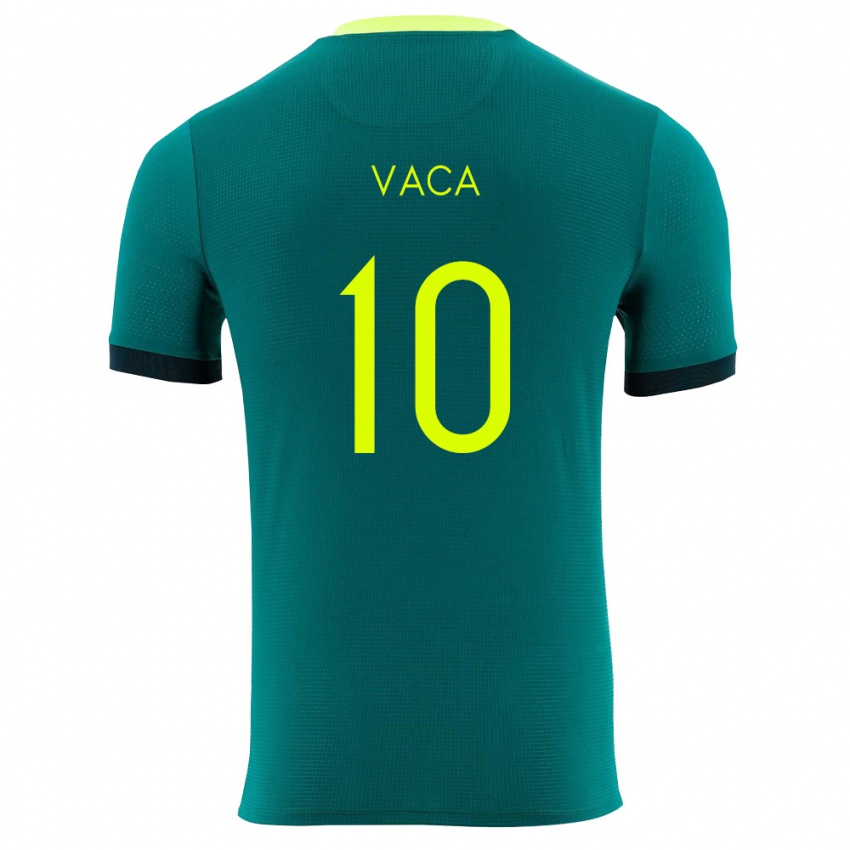 גברים בוליביה רמירו ואקה #10 ירוק צהוב שחור ג'רזי ביתית 26-28 חולצה קצרה