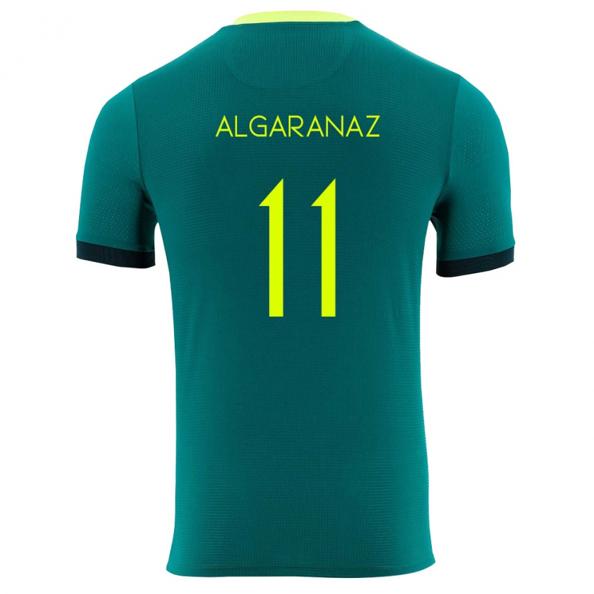 גברים בוליביה כרמלו אלגראניאס #11 ירוק צהוב שחור ג'רזי ביתית 26-28 חולצה קצרה