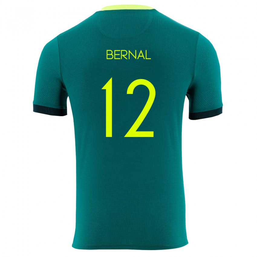 גברים בוליביה Joel Bernal #12 ירוק צהוב שחור ג'רזי ביתית 26-28 חולצה קצרה