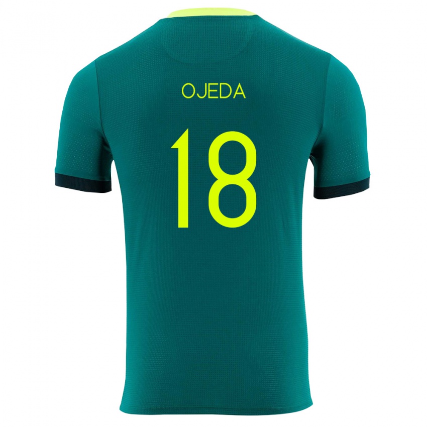 גברים בוליביה Jose Ojeda #18 ירוק צהוב שחור ג'רזי ביתית 26-28 חולצה קצרה