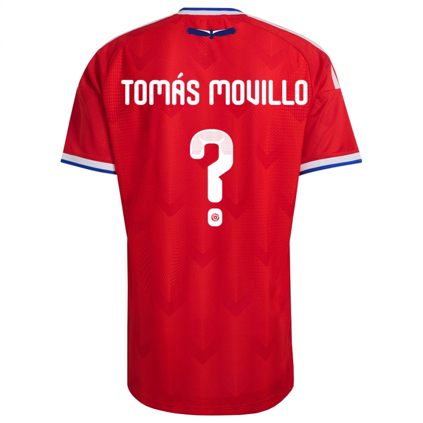 גברים צ'ילה José Tomás Movillo #0 אדום לבן כחול ג'רזי ביתית 26-28 חולצה קצרה