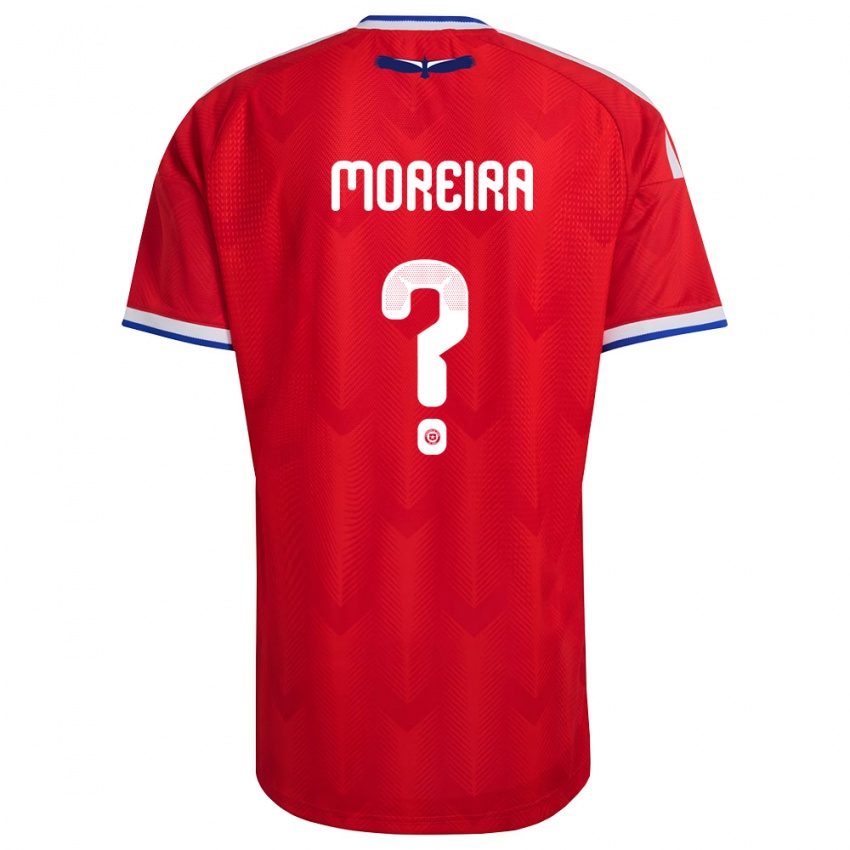 גברים צ'ילה Vicente Moreira #0 אדום לבן כחול ג'רזי ביתית 26-28 חולצה קצרה