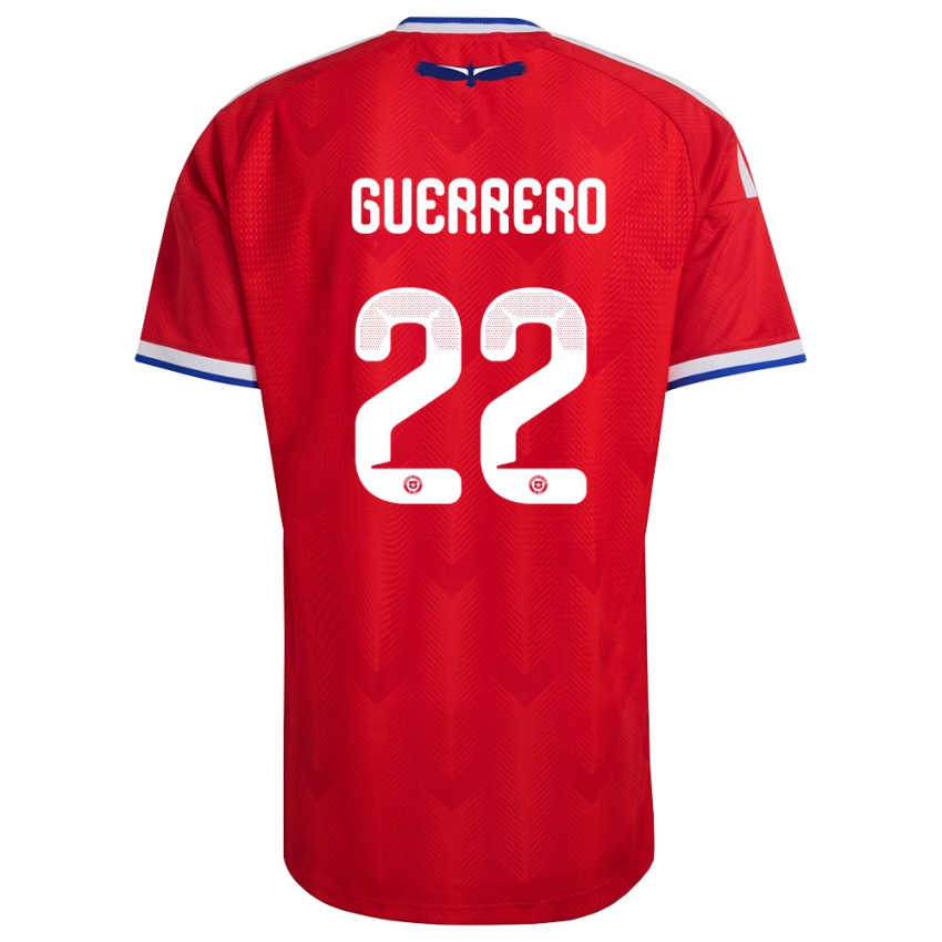 גברים צ'ילה Kathalina Guerrero #22 אדום לבן כחול ג'רזי ביתית 26-28 חולצה קצרה
