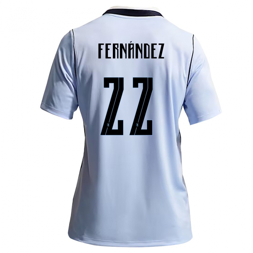 גברים אורוגוואי Francisco Fernández #22 כחול שמיים לבן ג'רזי ביתית 26-28 חולצה קצרה