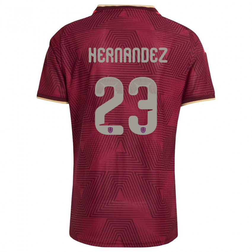 גברים ונצואלה Luifer Hernández #23 בורדו זהב צהוב ג'רזי ביתית 26-28 חולצה קצרה