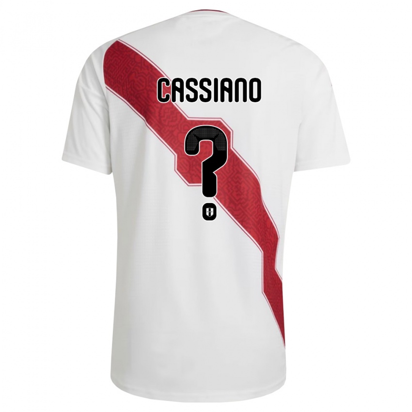 גברים פרו Franshesko Cassiano #0 לבן אדום שחור ג'רזי ביתית 26-28 חולצה קצרה