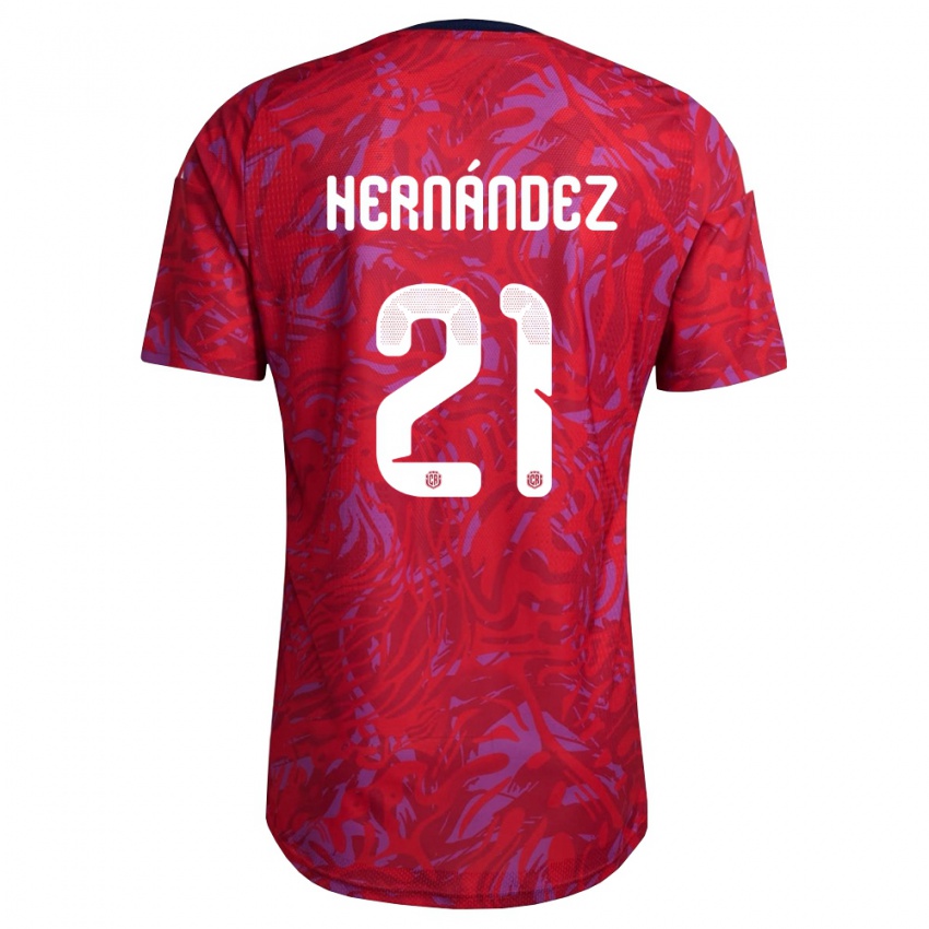 גברים קוסטה ריקה Keyner Hernández #21 אדום סגול כהה ג'רזי ביתית 26-28 חולצה קצרה