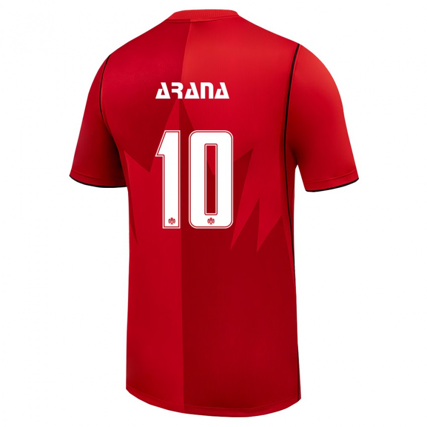 גברים קנדה Patrick Arana #10 אדום לבן ג'רזי ביתית 26-28 חולצה קצרה