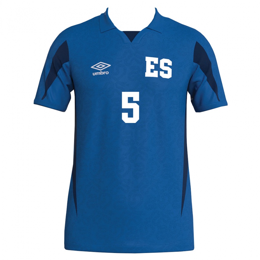 גברים אל סלוודור רודי קלאבל #5 כחול כהה ג'רזי ביתית 26-28 חולצה קצרה