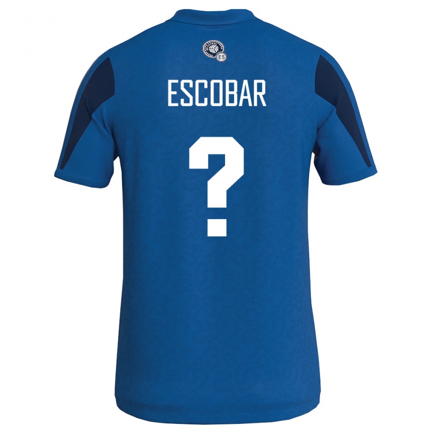 גברים אל סלוודור Adan Escobar #0 כחול כהה ג'רזי ביתית 26-28 חולצה קצרה