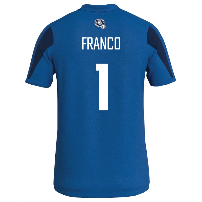 גברים אל סלוודור דניאל פרנקו #1 כחול כהה ג'רזי ביתית 26-28 חולצה קצרה