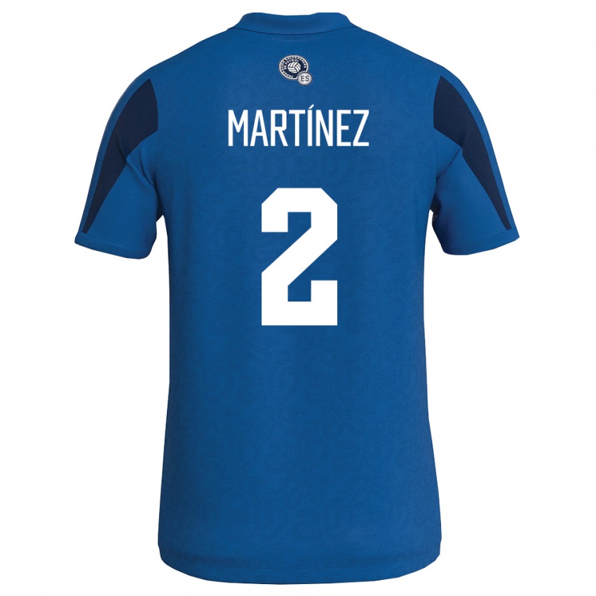 גברים אל סלוודור כריסטיאן מרטינס #2 כחול כהה ג'רזי ביתית 26-28 חולצה קצרה