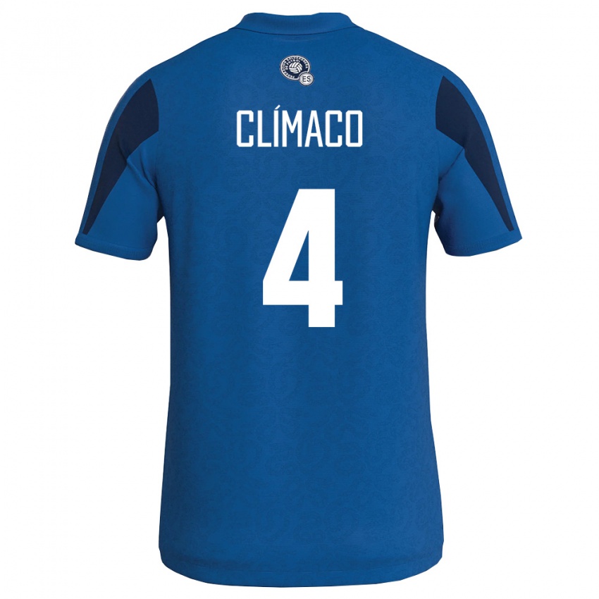 גברים אל סלוודור אדאן קלימקו #4 כחול כהה ג'רזי ביתית 26-28 חולצה קצרה