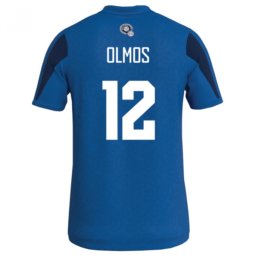 גברים אל סלוודור ג'סטין אולמוס #12 כחול כהה ג'רזי ביתית 26-28 חולצה קצרה