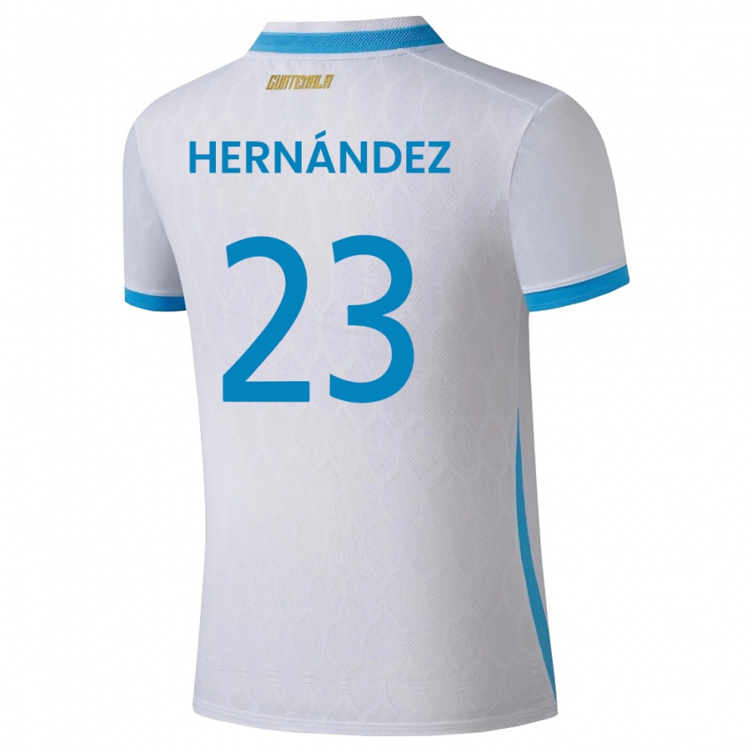 גברים גואטמלה Marcelo Hernández #23 לבן כחול שמיים זהב ג'רזי ביתית 26-28 חולצה קצרה