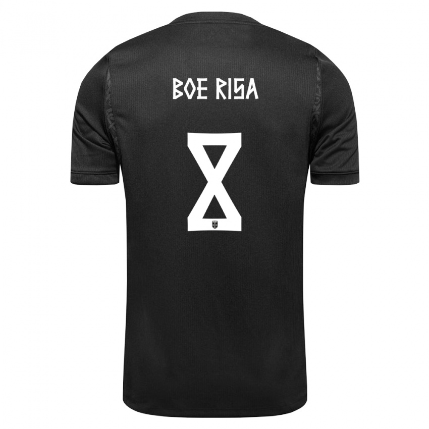 גברים נורבגיה Vilde Bøe Risa #8 שחור הרחק ג'רזי 26-28 חולצה קצרה
