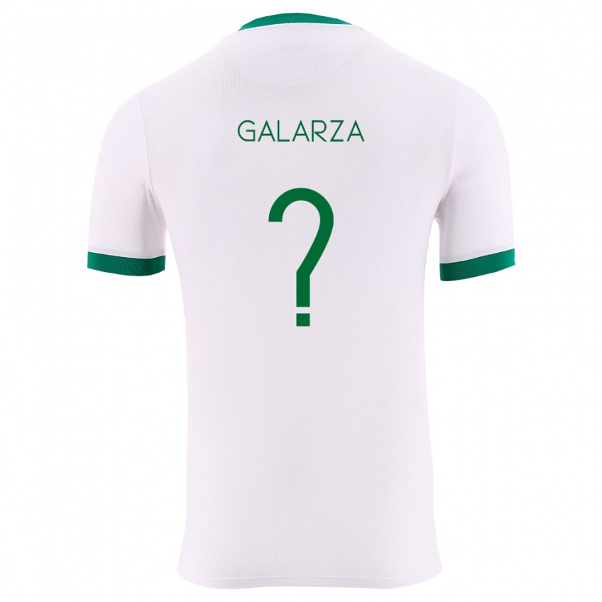 גברים בוליביה Lucas Galarza #0 לבן ירוק אדום הרחק ג'רזי 26-28 חולצה קצרה