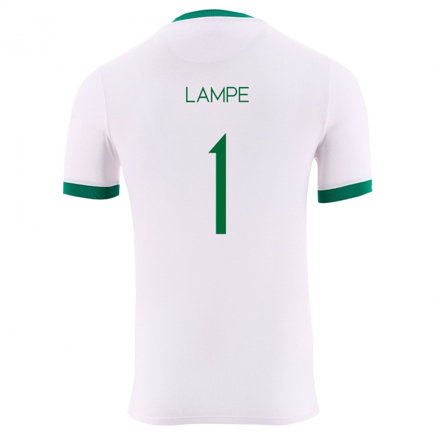 גברים בוליביה קרלוס לאמפה #1 לבן ירוק אדום הרחק ג'רזי 26-28 חולצה קצרה