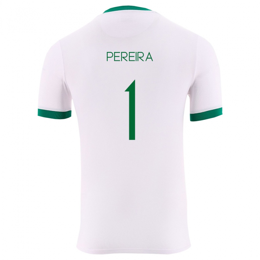 גברים בוליביה פביאן פריירה פרז #1 לבן ירוק אדום הרחק ג'רזי 26-28 חולצה קצרה