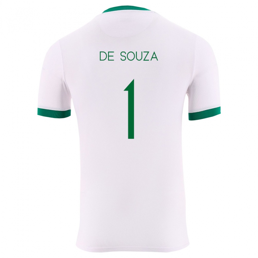 גברים בוליביה Victor De Souza #1 לבן ירוק אדום הרחק ג'רזי 26-28 חולצה קצרה