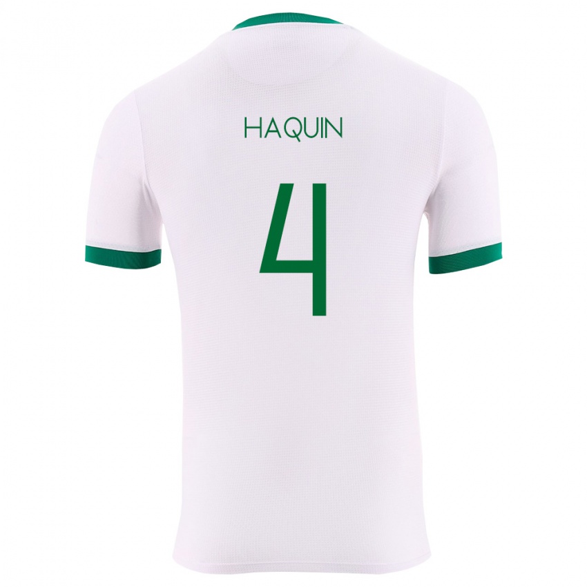 גברים בוליביה לואיס חקווין #4 לבן ירוק אדום הרחק ג'רזי 26-28 חולצה קצרה