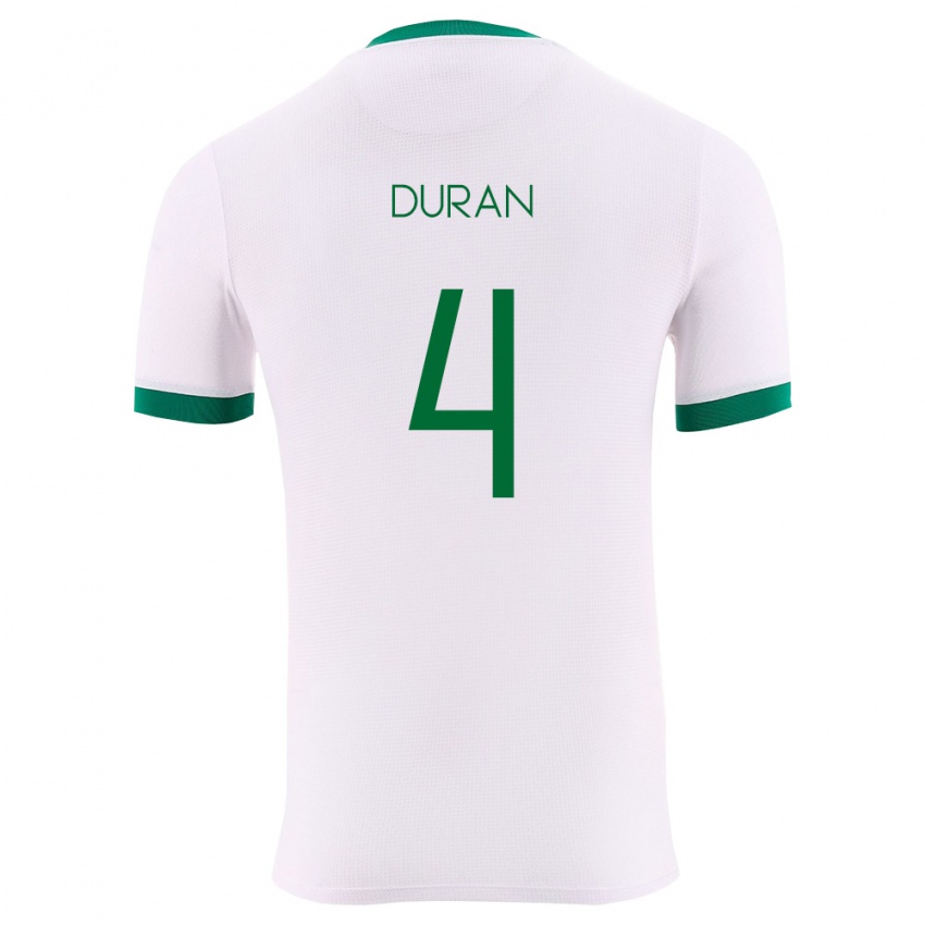 גברים בוליביה דנילסון דוראן #4 לבן ירוק אדום הרחק ג'רזי 26-28 חולצה קצרה