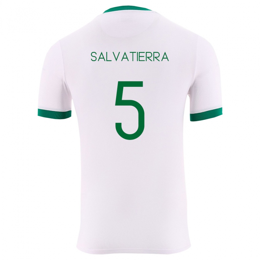 גברים בוליביה אריקה סלבאטיירה #5 לבן ירוק אדום הרחק ג'רזי 26-28 חולצה קצרה