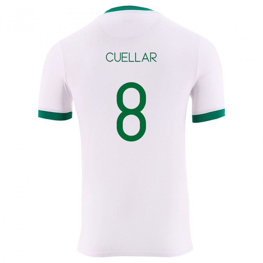 גברים בוליביה חאומה קוויאר #8 לבן ירוק אדום הרחק ג'רזי 26-28 חולצה קצרה