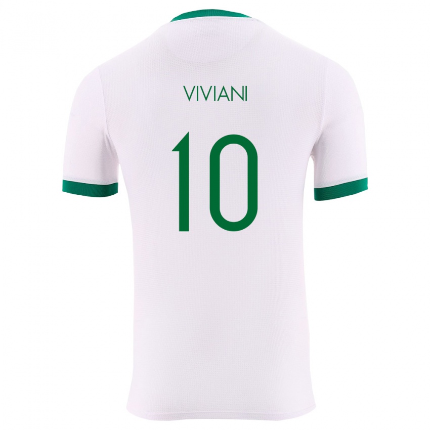 גברים בוליביה Leonardo Viviani #10 לבן ירוק אדום הרחק ג'רזי 26-28 חולצה קצרה
