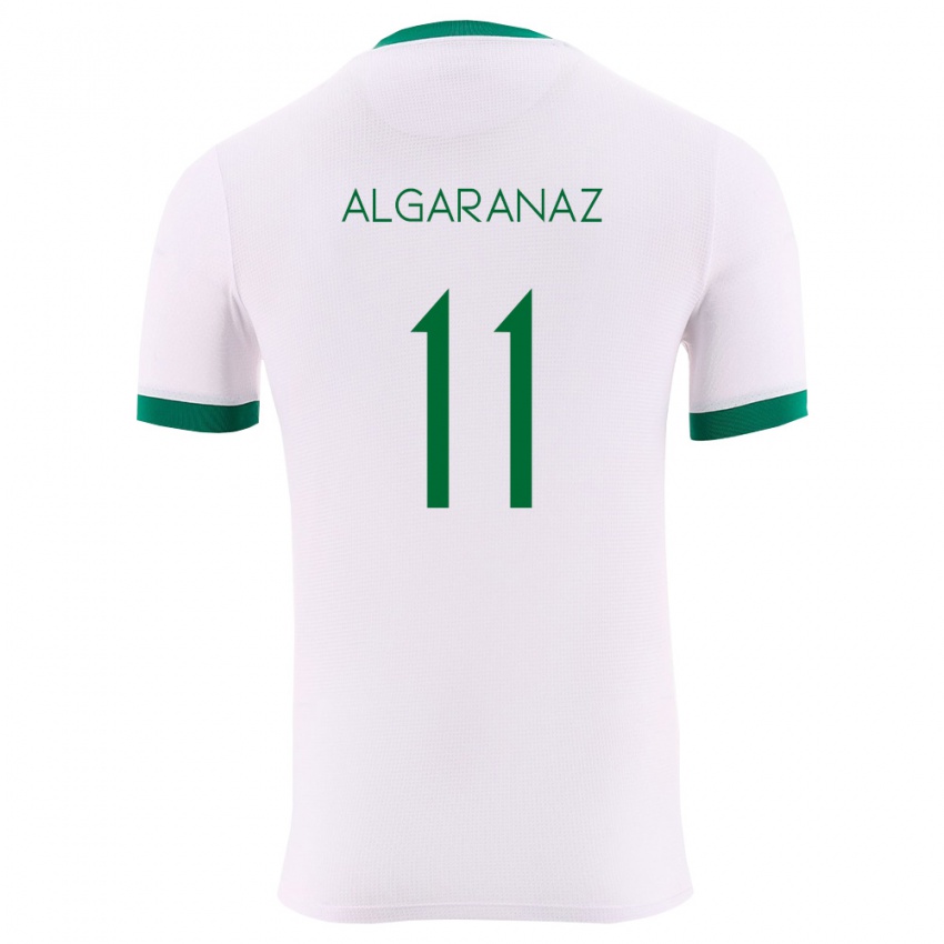 גברים בוליביה כרמלו אלגראניאס #11 לבן ירוק אדום הרחק ג'רזי 26-28 חולצה קצרה