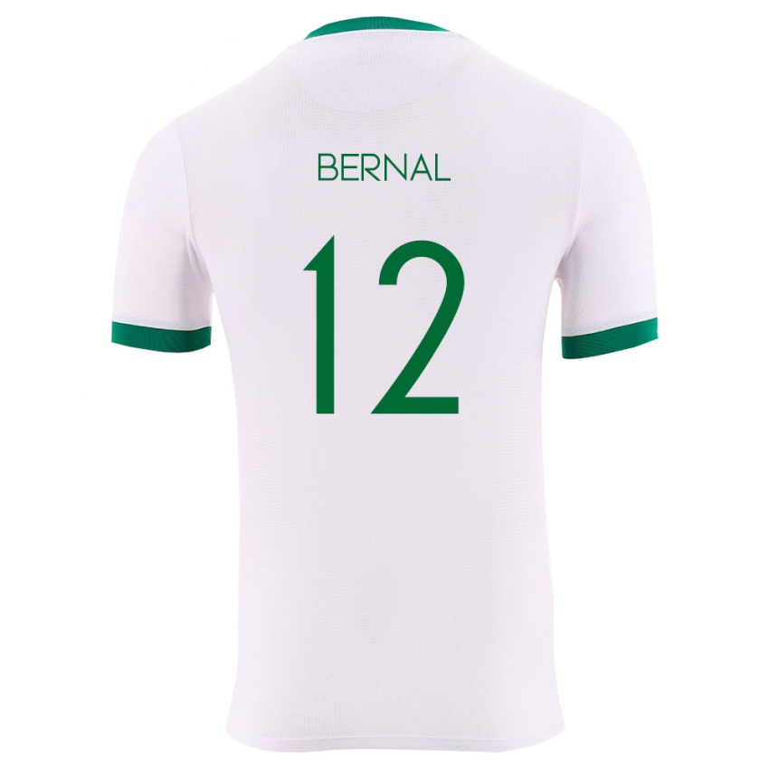 גברים בוליביה Joel Bernal #12 לבן ירוק אדום הרחק ג'רזי 26-28 חולצה קצרה