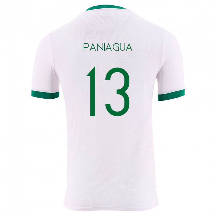 גברים בוליביה מויסס פניאגואה #13 לבן ירוק אדום הרחק ג'רזי 26-28 חולצה קצרה