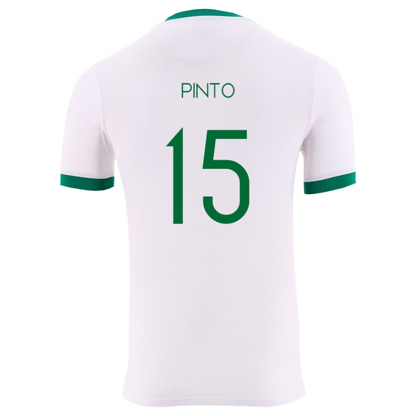 גברים בוליביה Ariel Pinto #15 לבן ירוק אדום הרחק ג'רזי 26-28 חולצה קצרה