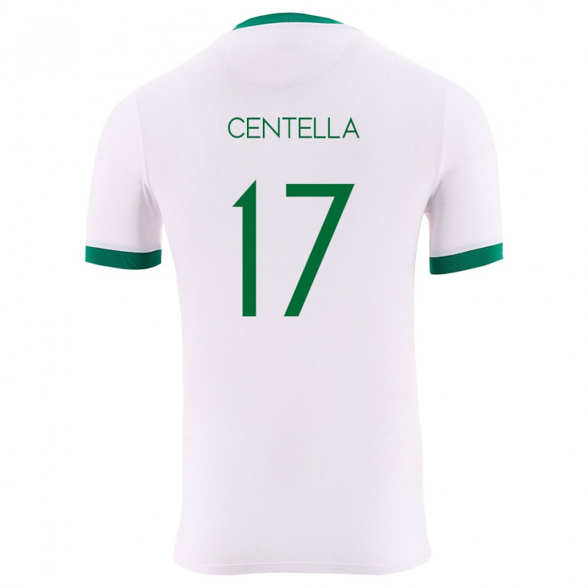 גברים בוליביה Guilmar Centella #17 לבן ירוק אדום הרחק ג'רזי 26-28 חולצה קצרה