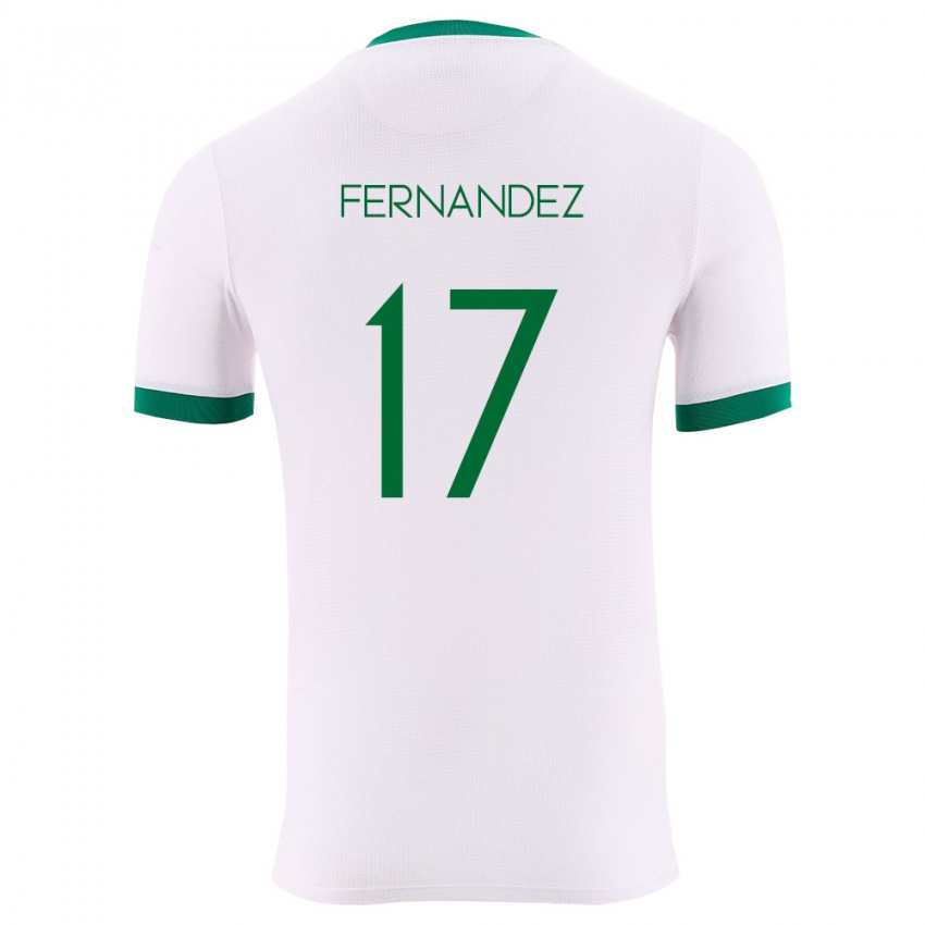גברים בוליביה Roberto Fernández #17 לבן ירוק אדום הרחק ג'רזי 26-28 חולצה קצרה