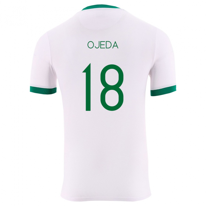 גברים בוליביה Jose Ojeda #18 לבן ירוק אדום הרחק ג'רזי 26-28 חולצה קצרה